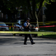 A Chicago police officer stands at the crime scene of a fatal shooting where a man was shot in the head in the 7300 block of South Rockwell Street on Aug. 31, 2016, in Chicago.
Joshua Lott/Getty Images